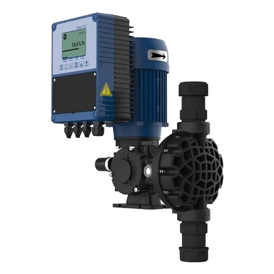 Bomba dosificadora electromecánica con controlador digital y cabezal de plástico (imagen de referencia)