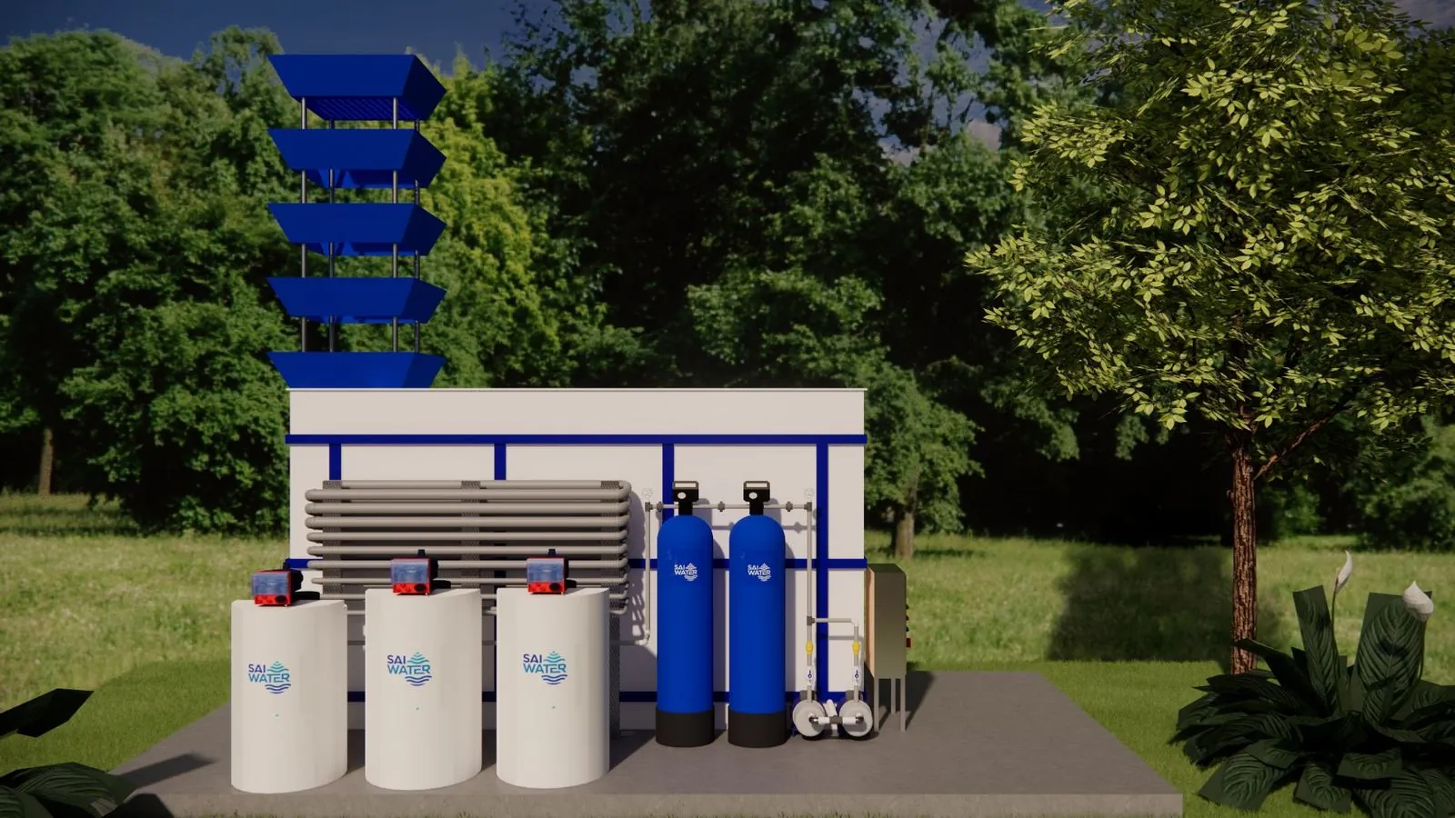 Planta de tratamiento de agua potable (PTAP) instalada por SAI WATER