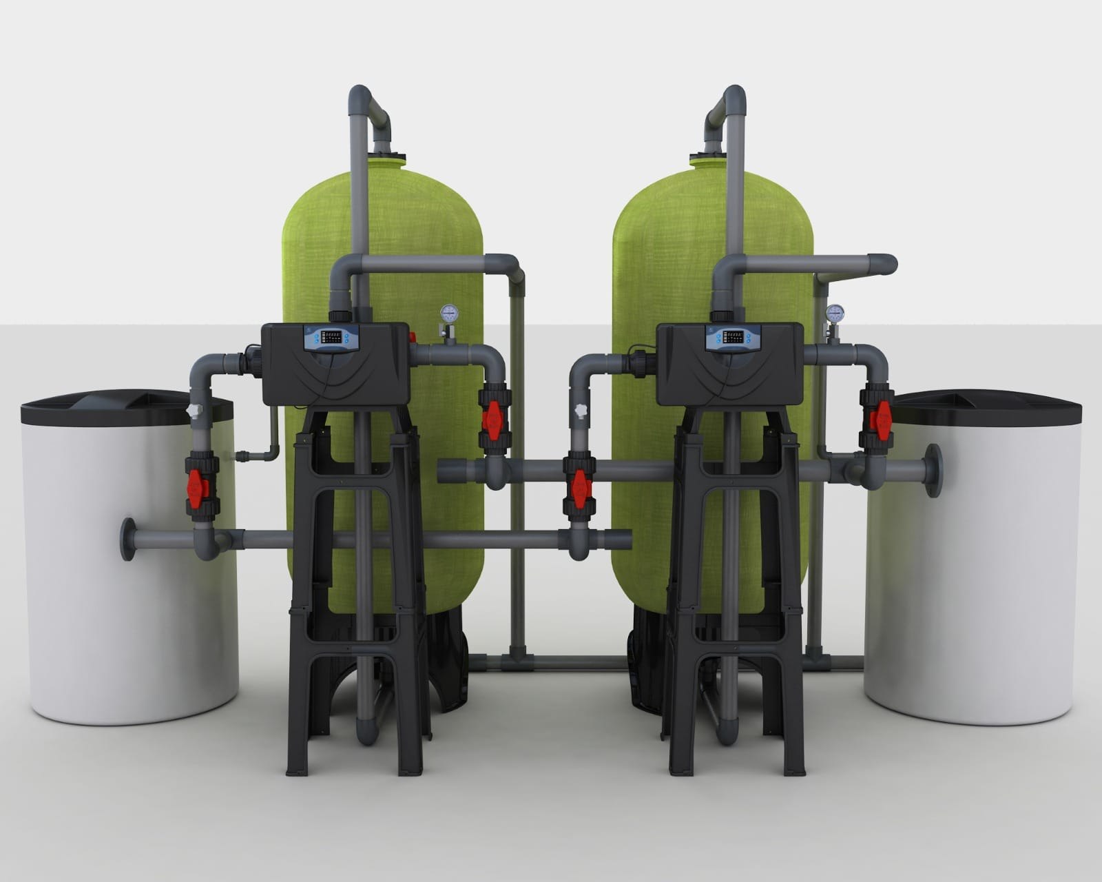 Suavizador de agua dúplex con tanques de PRFV (imagen de referencia)